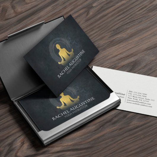 Yoga Meditation Instruktor ZEN Symbol Visitenkarte