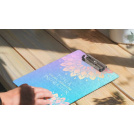 Yoga Meditation Instruktorin Rose Gold Foil Mandal Klemmbrett