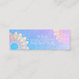 Yoga Meditation Instruktorin Rose Gold Foil Mandal Mini Visitenkarte