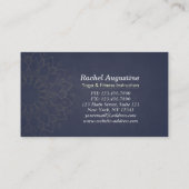 Yoga Meditation Instruktorin Rose Gold Foil Mandal Visitenkarte (Rückseite)