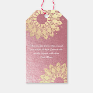 Yoga Meditation Instruktorin Rose Gold Mandala Zit Geschenkanhänger