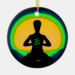 Yoga-Meditation Keramikornament