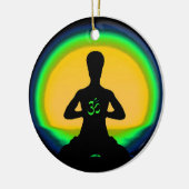 Yoga-Meditation Keramikornament (Links)