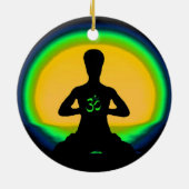 Yoga-Meditation Keramikornament (Hinten)