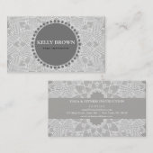 Yoga Meditation Lehrer Dozentin Mandala Aquamarin Visitenkarte (Vorne/Hinten)