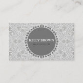 Yoga Meditation Lehrer Dozentin Mandala Aquamarin Visitenkarte (Vorderseite)