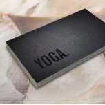 Yoga & Meditation Lehrer Elegant Dunkel Visitenkarte<br><div class="desc">Yoga & Meditation Lehrer Elegant Dark Business Card.</div>