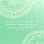 Yoga Meditation Lehrer Green Gold Mandala Quotes Aufkleber (Vorderseite)