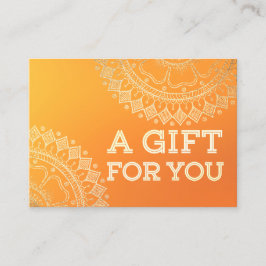 Yoga Meditation Lehrer Moderne Orange Gold Mandala Rabattkarte