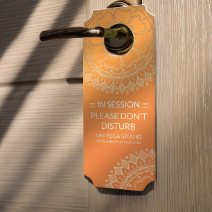 Yoga Meditation Lehrer Moderne Orange Gold Mandala Türanhänger
