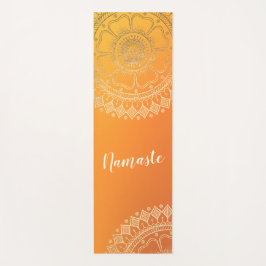 Yoga Meditation Lehrer Moderne Orange Gold Mandala Yogamatte