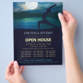 Yoga Meditation Lehrer Moon Salutation Open House Flyer (Hand)