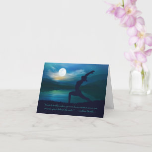 Yoga Meditation Lehrer Moon Salutation Pose Zitat Karte