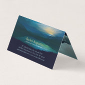 Yoga Meditation Lehrer Moon Salutation Price List Visitenkarten (Rückseite)