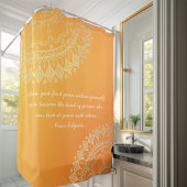 Yoga Meditation Lehrer Orange Gold Mandala Quotes Duschvorhang
