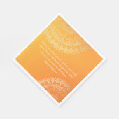 Yoga Meditation Lehrer Orange Gold Mandala Quotes Serviette (Ecke)