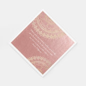 Yoga Meditation Lehrer Pink Gold Mandala Zitat Serviette (Ecke)