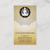 Yoga Meditation Lehrerin Lehrerin Lotus Mandala Visitenkarte (Rückseite)