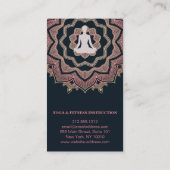 Yoga Meditation Lehrerin Lehrerin Lotus Mandala Visitenkarte (Rückseite)