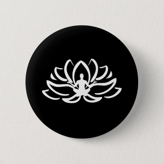 Yoga Meditation Lotus Button (Vorderseite)