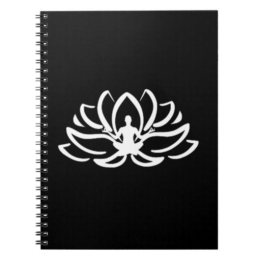 Yoga Meditation Lotus Notizblock (Vorderseite)