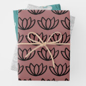 Yoga & Meditation Lotus Patterns Geschenkpapier Set (Beispiel)