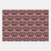 Yoga & Meditation Lotus Patterns Geschenkpapier Set (Vorderseite)