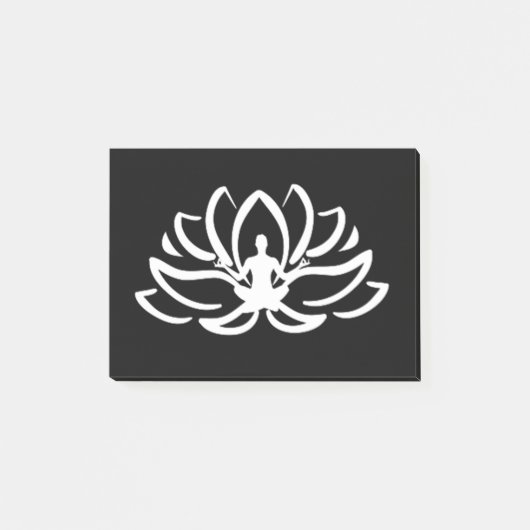 Yoga Meditation Lotus Post-it Klebezettel (Vorderseite)