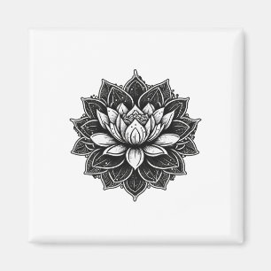 Yoga-Meditation Lotusblume auf Mandala Lotus Flow Magnet