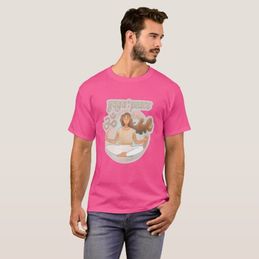 Yoga Meditation Mindfullness Girl Meditation T-Shirt (Vorne ganz)