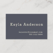 Yoga Meditation Minimalistisch Indigo Elfenbein Visitenkarte (Rückseite)