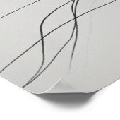 Yoga Meditation Minimalistische Linienkunst Poster (Ecke)