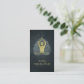 Yoga Meditation mit Bodhi Leaf Visitenkarte (Stehend Vorderseite)