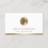 Yoga & Meditation Modern Gold Lotus Logo Visitenkarte (Vorderseite)