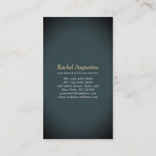 Yoga Meditation Moon Sky Ocean Beach 5 Class Pass Treuekarte (Rückseite)