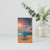 Yoga Meditation Moon Sky Ocean Beach 5 Class Pass Treuekarte (Stehend Vorderseite)