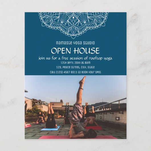 Yoga Meditation Open House Promotional Foto Flyer (Vorne)