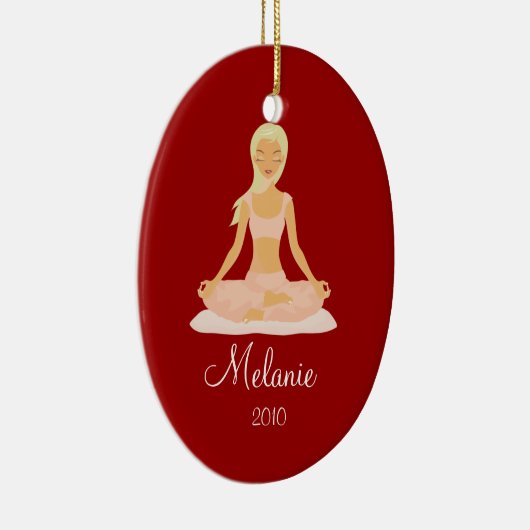 YOGA-MEDITATION personalisierte Keramik Ornament (Rechts)
