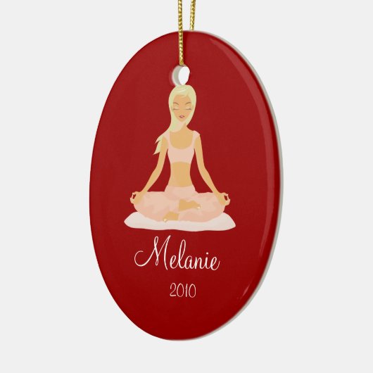 YOGA-MEDITATION personalisierte Keramik Ornament (Links)