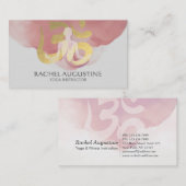 Yoga Meditation Pose & Om Symbol Visitenkarte (Vorne/Hinten)