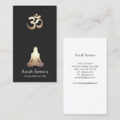 Yoga Meditation Pose Om Symbol Visitenkarte (Vorne/Hinten)