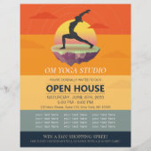 Yoga Meditation Pose Sun Flying Island Open House Flyer (Vorne)