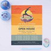 Yoga Meditation Pose Sun Flying Island Open House Flyer (Einzeln)
