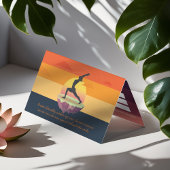 Yoga Meditation Pose Sun Flying Island Preisliste Visitenkarten