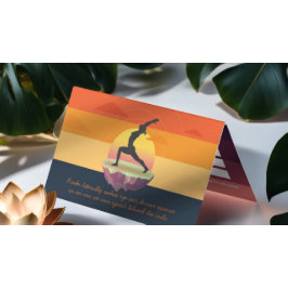 Yoga Meditation Pose Sun Flying Island Preisliste Visitenkarten