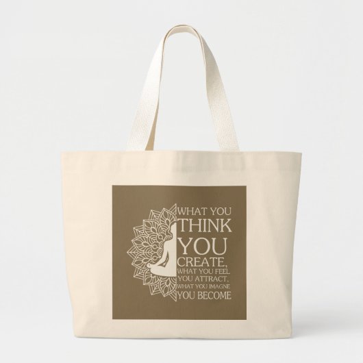 Yoga Meditation Practice Pose Lotus Namaste Zen Jumbo Stoffbeutel (Vorne)