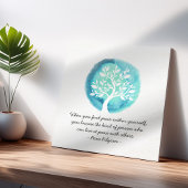 YOGA Meditation Quotes Eleganter Aquarellbaum Leinwanddruck