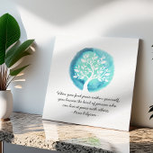 YOGA Meditation Quotes Eleganter Aquarellbaum Leinwanddruck