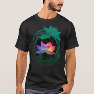 Yoga Meditation Regenbogen Lotus Fashion Kleidung  T-Shirt