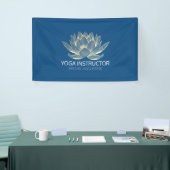 YOGA Meditation Reiki Instructor Blue & Gold Lotus Banner (Messeveranstaltung)